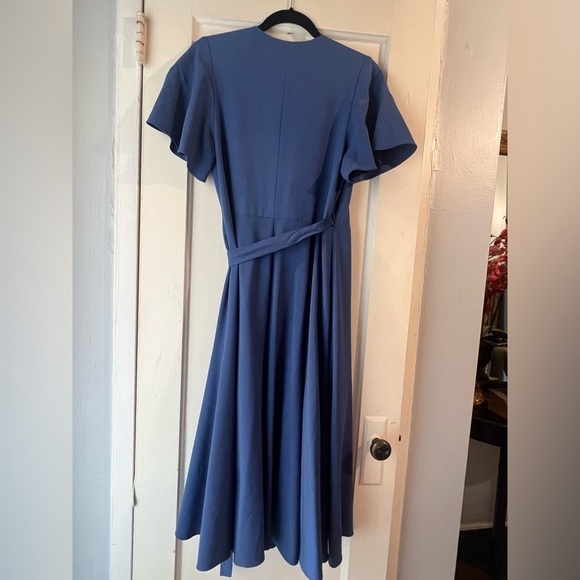 Hutch Kiera Midi Wrap Dress Blue M - Picture 6 of 11